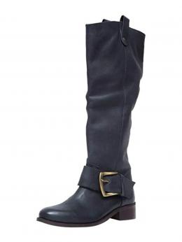 Modetalente Stiefel Flach Lässig Grün Stiefel