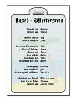 Schild für Insel-Wetterstein im DIN A4-Format