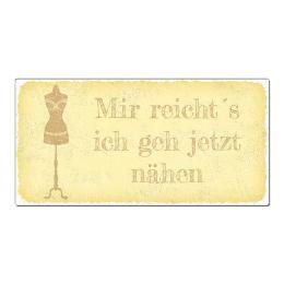 Vintageschild mit Wunschtext 200 x 100mm pastellgelb